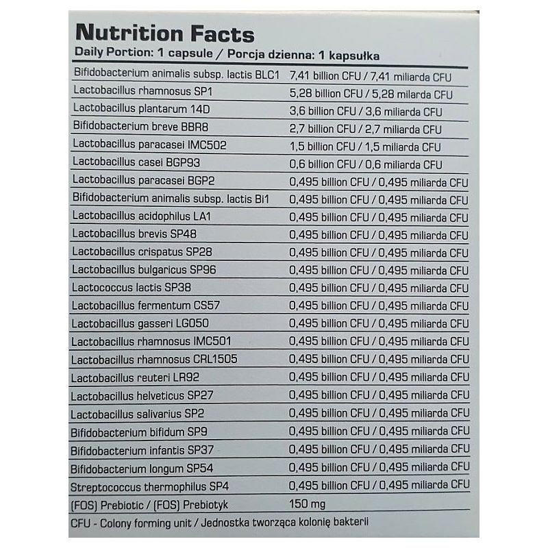 Probiotic Pro Probiotic Pro 24 - 30caps 7Nutrition au meilleur prix chez Performe ...