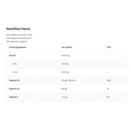 ostrovit omega3 + d3k2 values