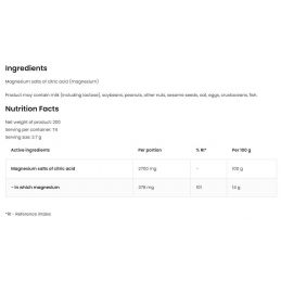 ostrovit magnesium citrate 200g values