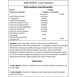 labz nutrition spm down 30caps values