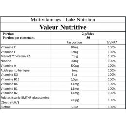 labz nutrition multi vitamines 60caps values
