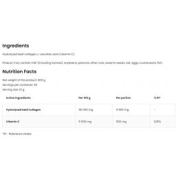 ostrovit collagen vitamine c 400g values neutre